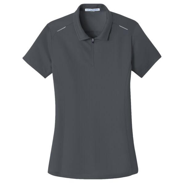 Women's Pinpoint Mesh Zip Polo Thumbnail