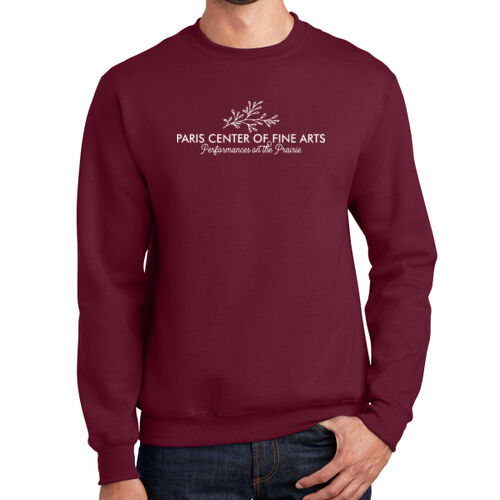 Paris Center of Fine Arts Digital Print on a Port & Co® - Essential Fleece Crewneck Sweatshirt Thumbnail